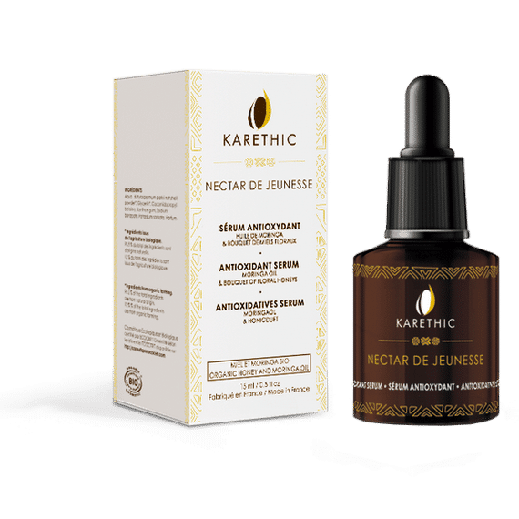 antioxidant serum with organic shea flower honey